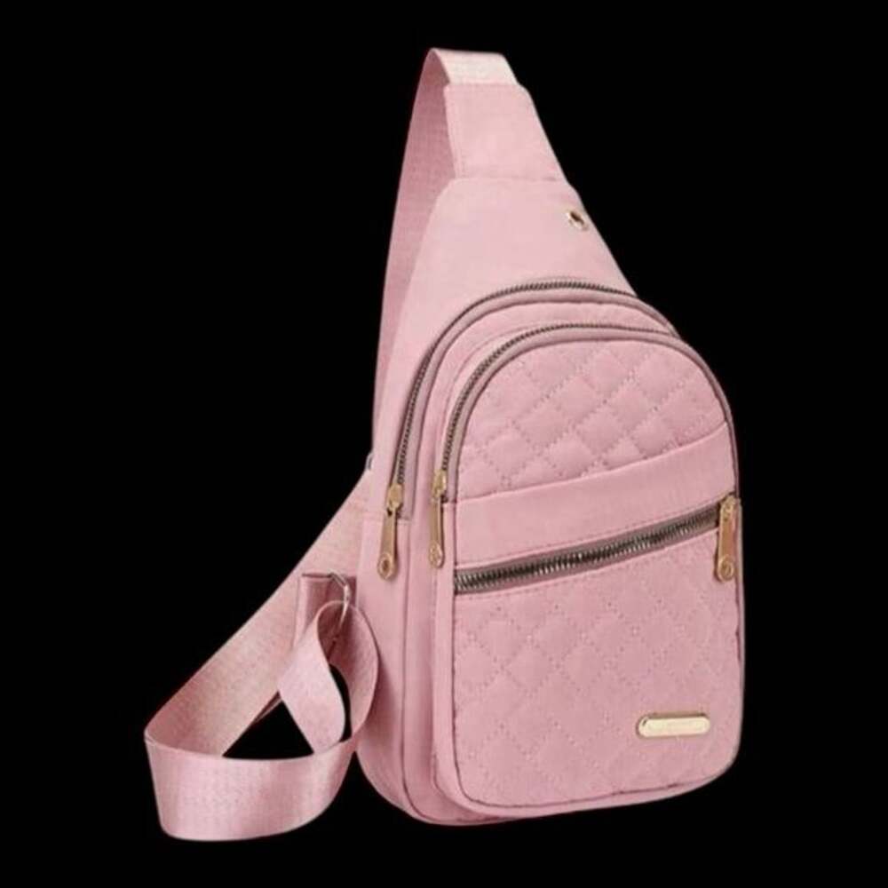Quilted Pink Sling Crossbody Bag - Picture 3 of 7